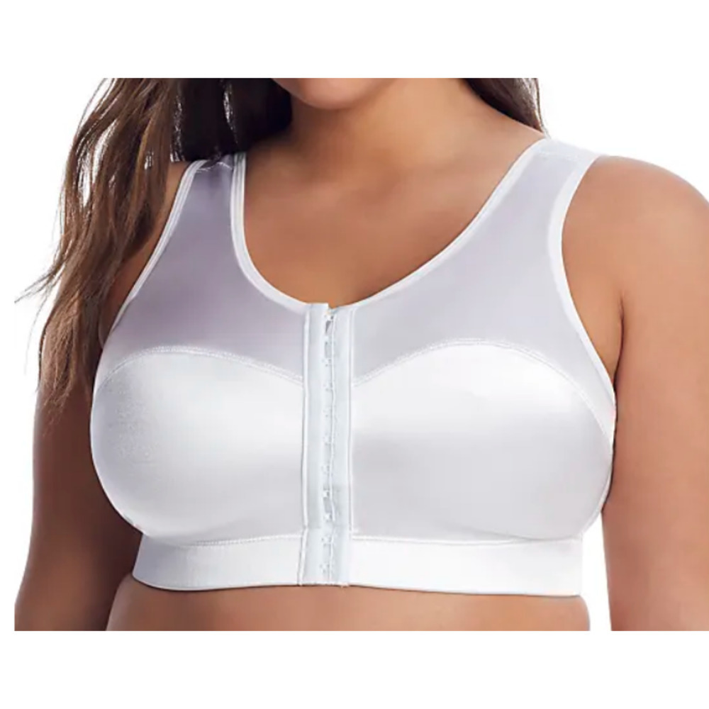 Enell high impact Front-Closure White Support Sports Bra
